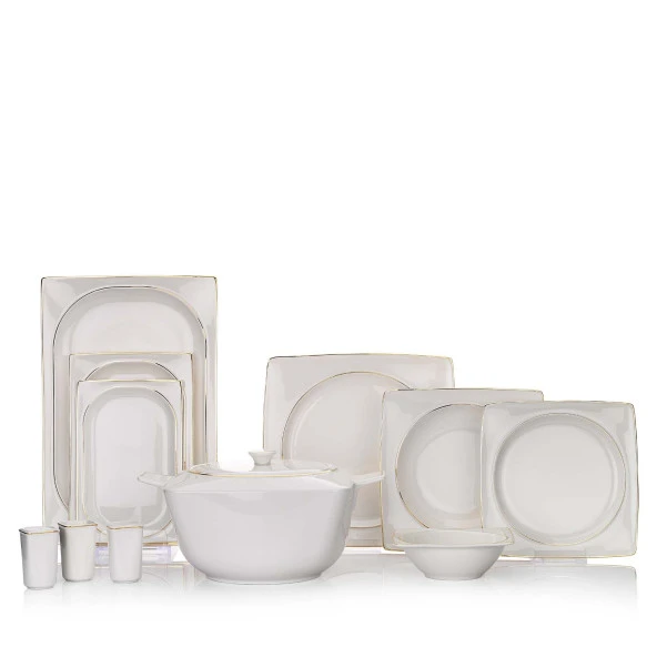 Schafer Glamor Pure Yemek Takımı 60 Parça-Gold - 9