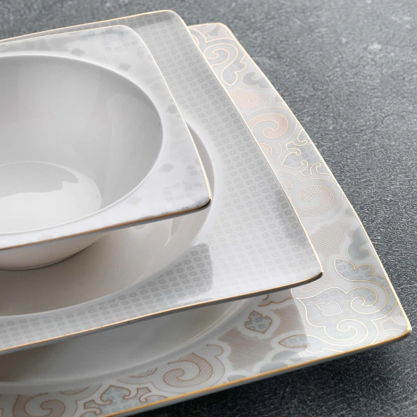 Schafer Glamor Point Yemek Takımı 60 Parça-Beyaz - 9