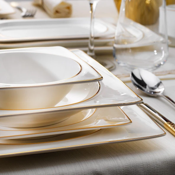Schafer Glamor Pure Yemek Takımı 60 Parça-Gold - 12