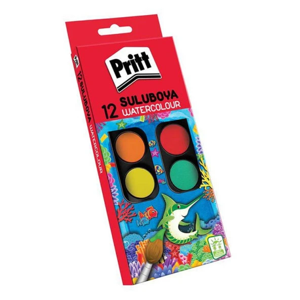 Pritt Suluboya 12 Renk Küçük Tablet