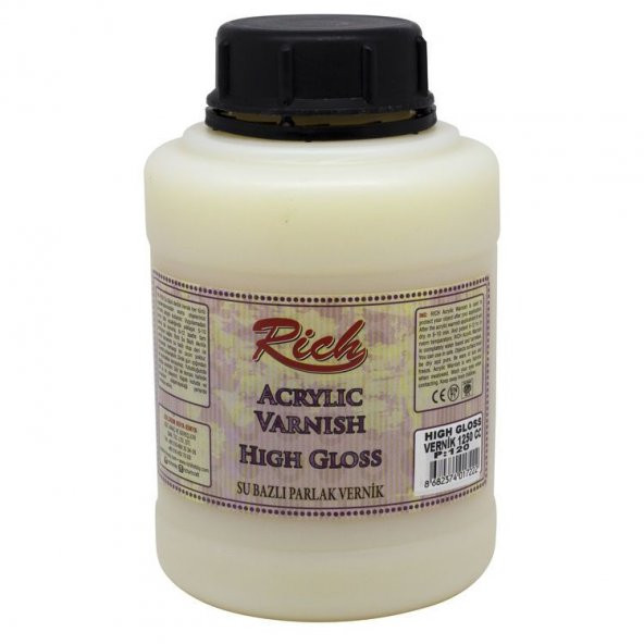 Rich Su Bazlı Vernik PARLAK (High Gloss Acrylic Varnish) 1250 cc. ürün görseli