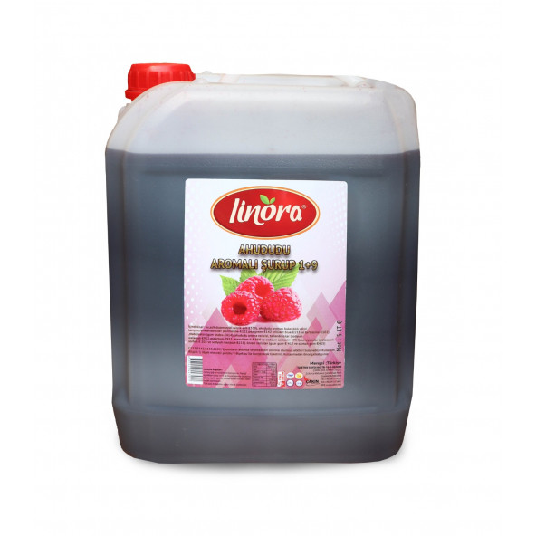 LİNORA Şurup Ahududu Aromalı Şurup 1+9 Net 5 lt