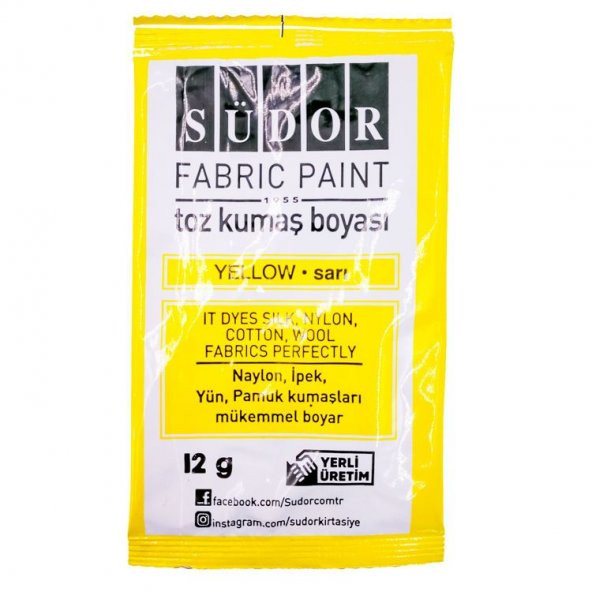 Südor Toz Kumaş Boyası Sarı