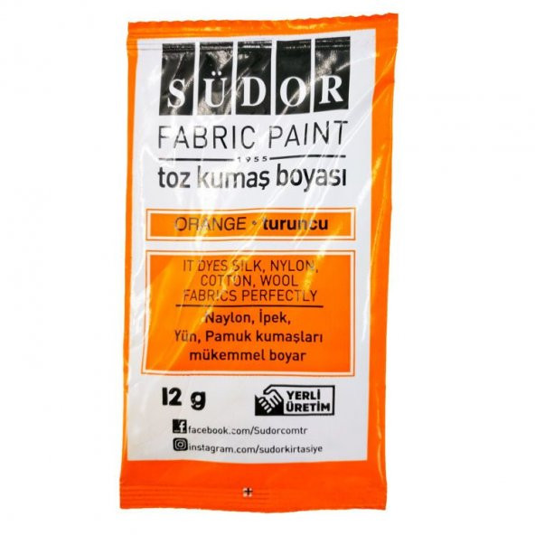 Südor Toz Kumaş Boyası Turuncu