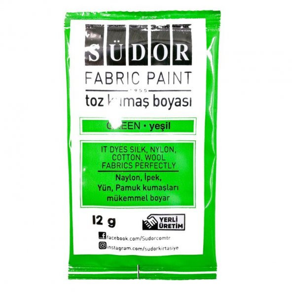 Südor Toz Kumaş Boyası Yeşil