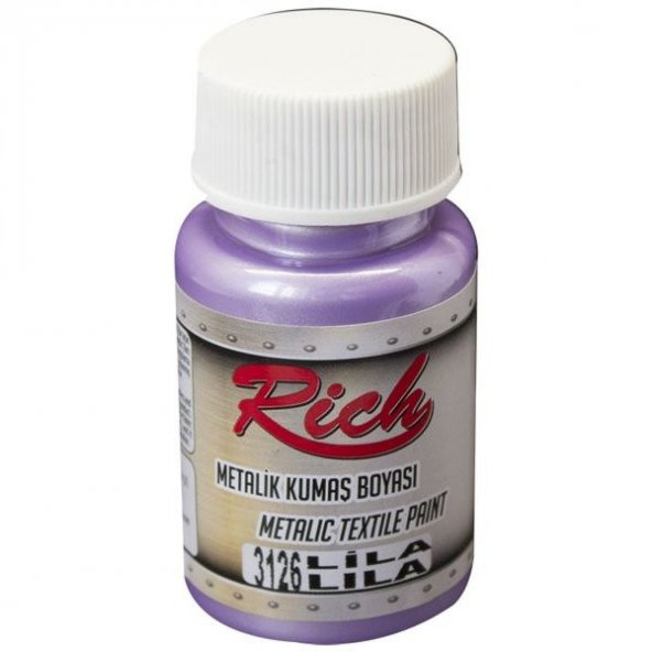 Rich Metalik Kumaş Boyası 50 cc. 3126 LİLA