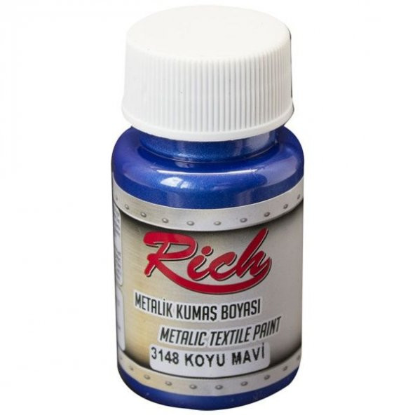 Rich Metalik Kumaş Boyası 50 cc. 3148 KOYU MAVİ