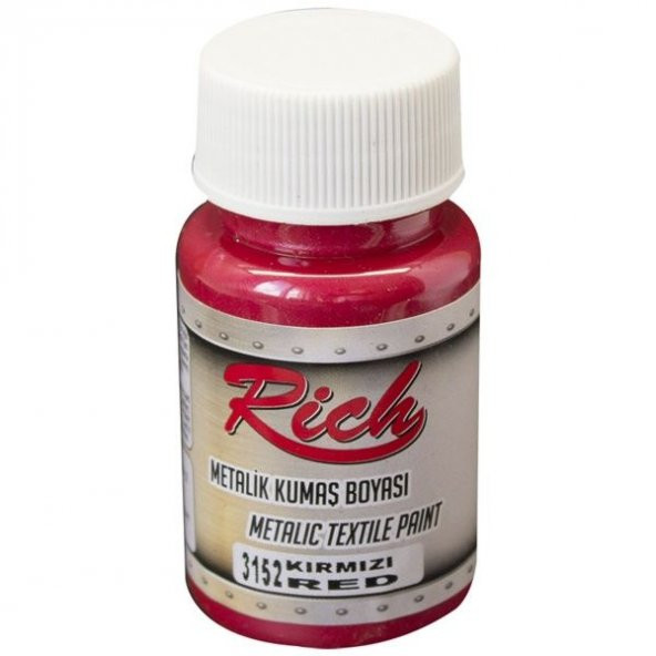 Rich Metalik Kumaş Boyası 50 cc. 3152 KIRMIZI