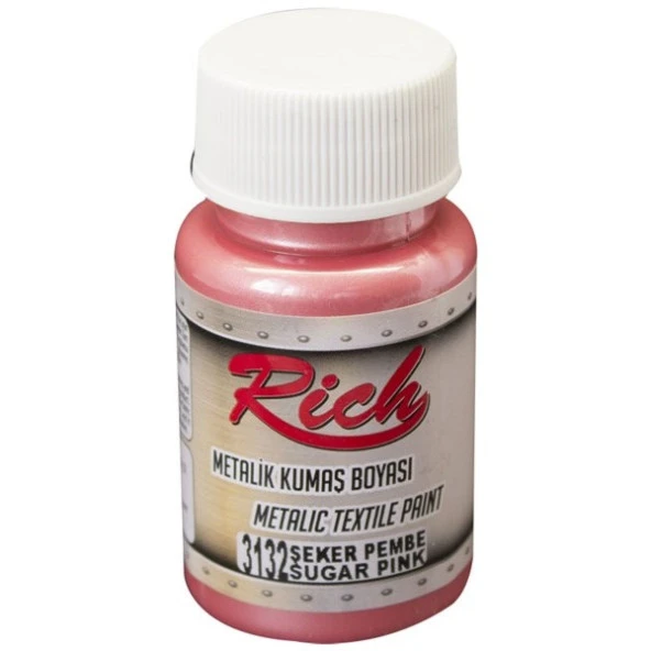 Rich Metalik Kumaş Boyası 50 cc. 3132 ŞEKER PEMBE