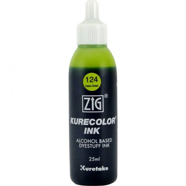 Zig Kurecolor Ink Alkol Bazlı Mürekkep (124) 125 YELLOWGREEN