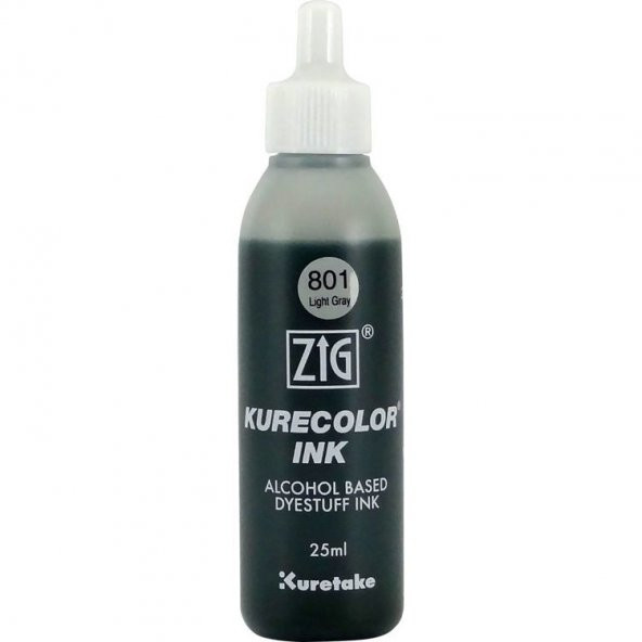 Zig Kurecolor Ink Alkol Bazlı Mürekkep 801 LIGHT GRAY