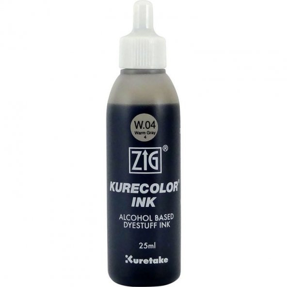 Zig Kurecolor Ink Alkol Bazlı Mürekkep W04 WARM GRAY 4