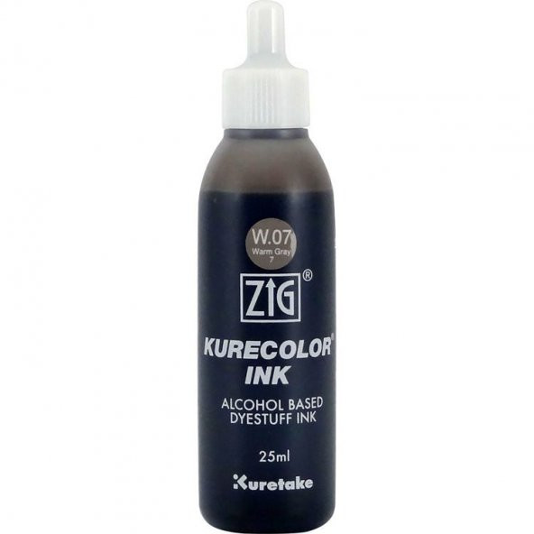 Zig Kurecolor Ink Alkol Bazlı Mürekkep W07 WARM GRAY 7