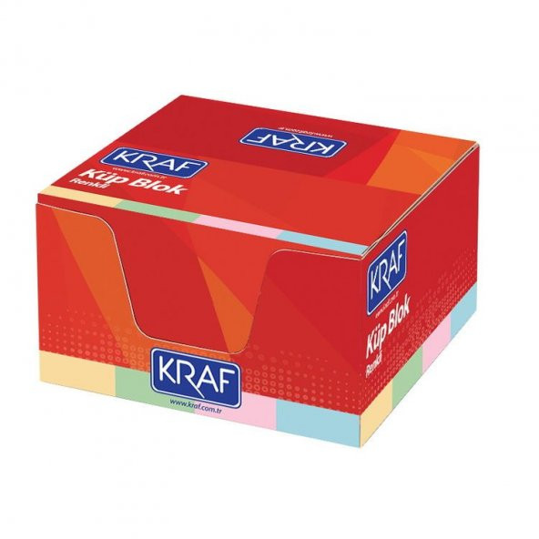 Kraf Renkli Küp Blok 8x8 cm