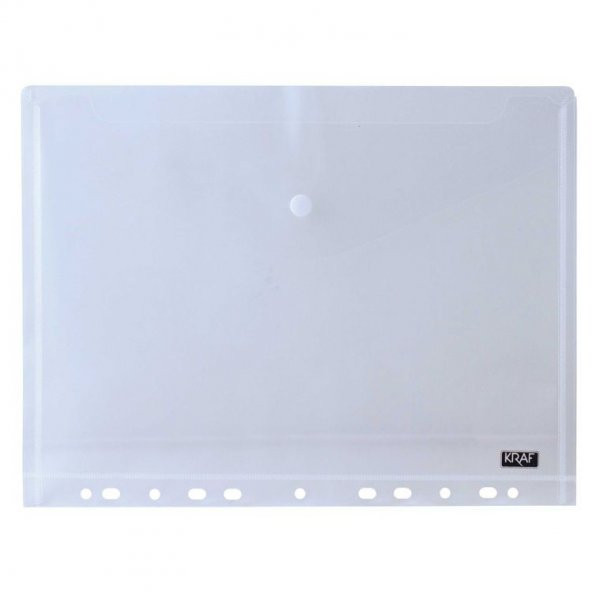 Kraf Çıtçıtlı Dosya A4 11 Delikli ŞEFFAF