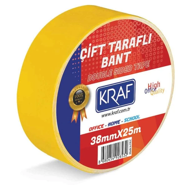 Kraf Çift Taraflı Bant 38 mm x 25 mt