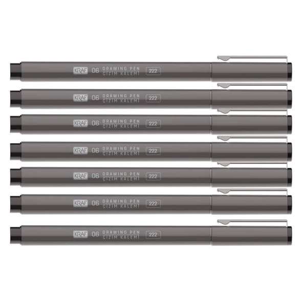 Kraf Drawing Pen Çizim Kalemi 7li Set