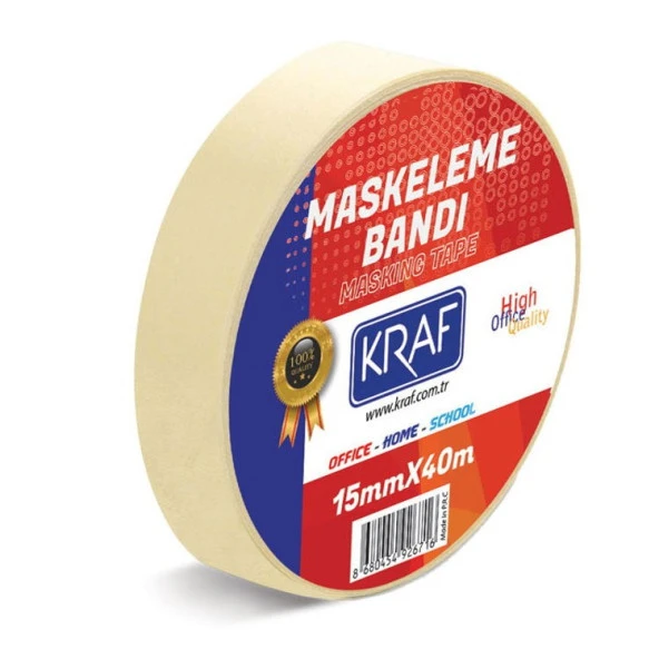 Kraf Maskeleme Bandı 15 mm x 40 mt.