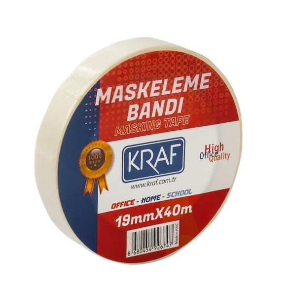 Kraf Maskeleme Bandı 19 mm x 40 mt.