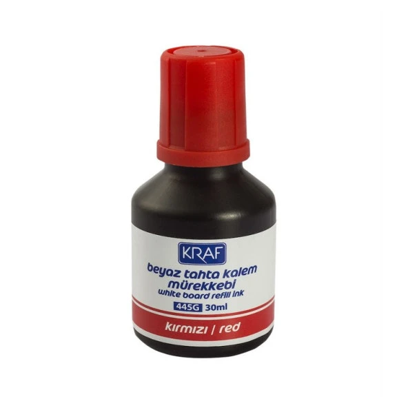 Kraf Beyaz Tahta Kalemi Mürekkebi 30 ml KIRMIZI