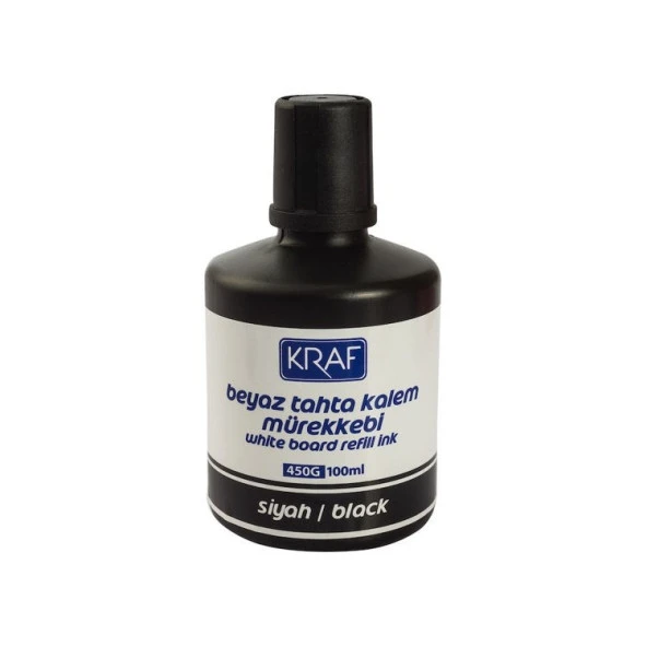 Kraf Beyaz Tahta Kalemi Mürekkebi 100 ml SİYAH