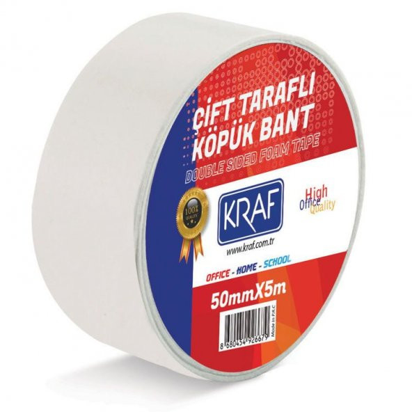 Kraf Çift Taraflı Köpük Bant 50 mm x 5 mt