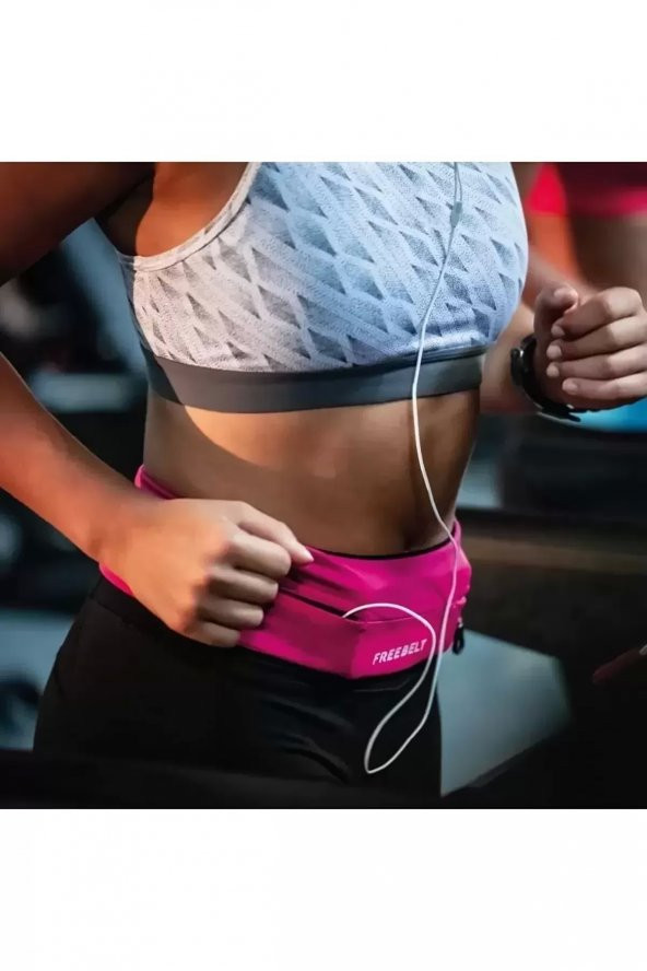 Freebelt Pembe Yeni Nesil Spor Bel Çantası Koşu ve Fitness Kemeri