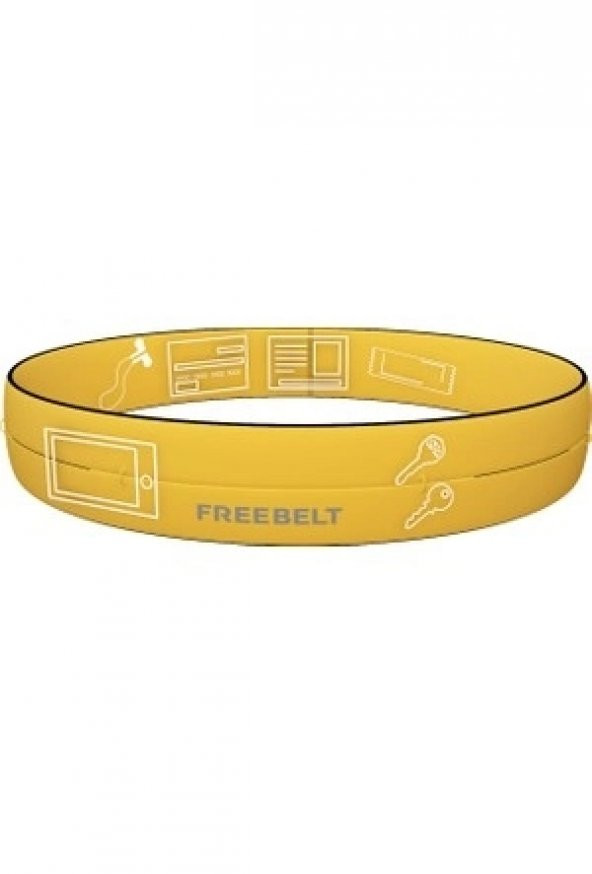 Freebelt Sarı Yeni Nesil Spor Bel Çantası Koşu ve Fitness Kemeri FRTLUTTK001