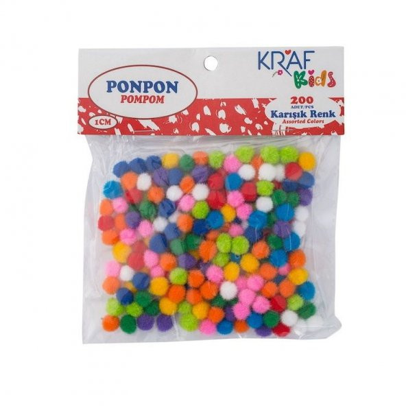 Kraf Kids Ponpon 1 cm 200lü