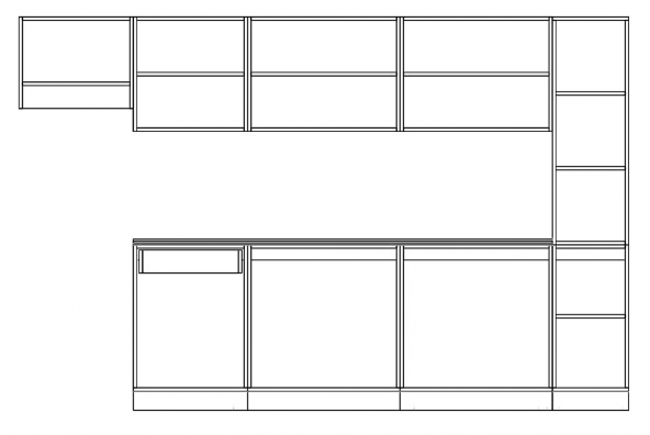 Visas Concept 320 Cm Bulut Hazır Mutfak Dolabı Kiler Ve Aspiratör Modüllü Beyaz  (Tezgah Dahil) - 3