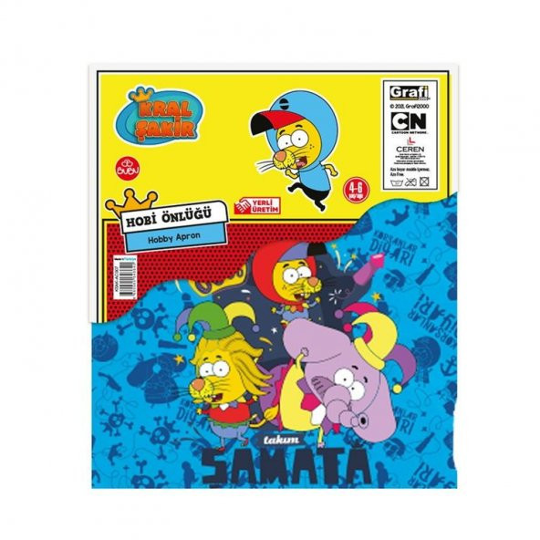 Kral Şakir Boyama Önlüğü 6-8 Yaş