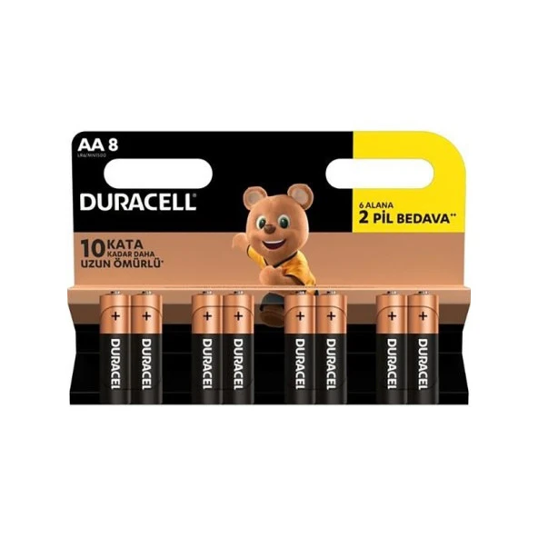 Duracell Basic Kalem Pil 8li Aa