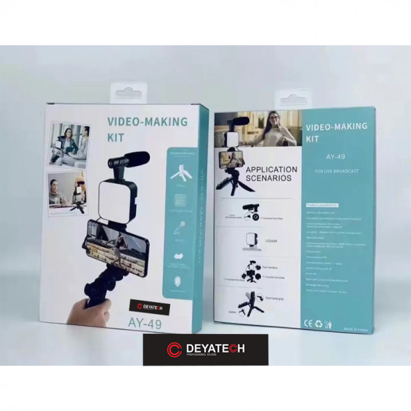 Deyatech Led Ay-49 Youtuber Set Video Çekimi TikTok Videomaking Işık - 3