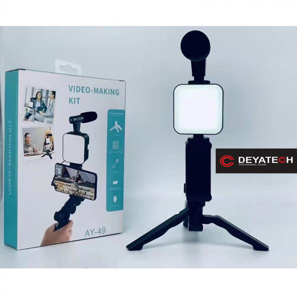 Deyatech Led Ay-49 Youtuber Set Video Çekimi TikTok Videomaking Işık - 5