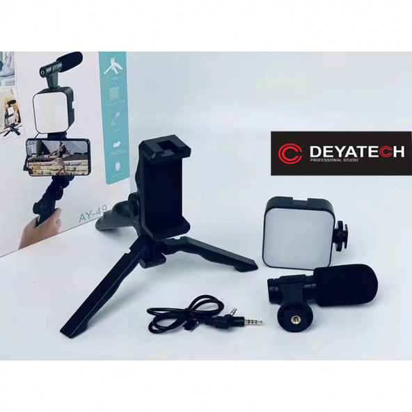 Deyatech Led Ay-49 Youtuber Set Video Çekimi TikTok Videomaking Işık - 7