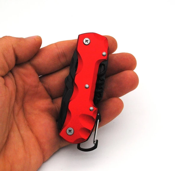 Valkyrie Çok Fonksiyonlu İsviçre Kırmızı Kamp Cep Çakısı - 3