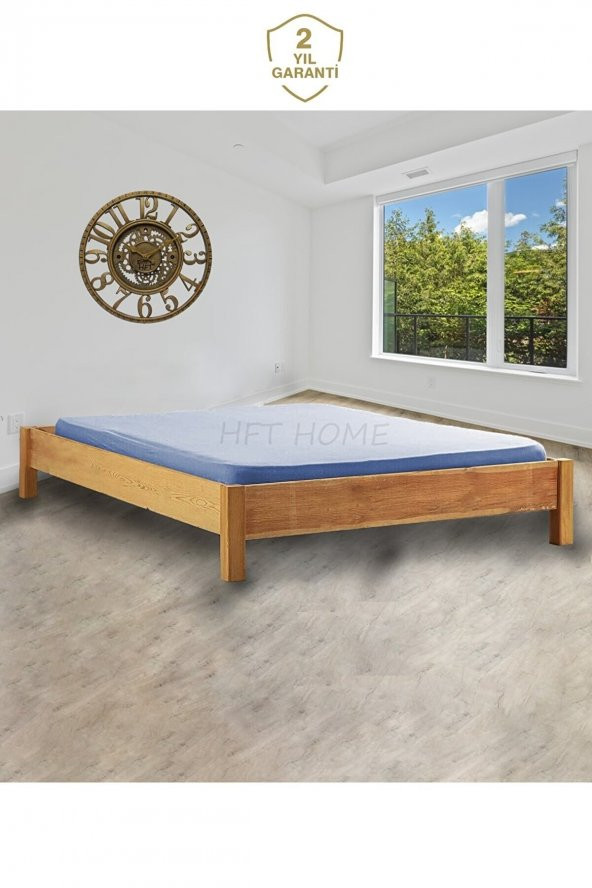 ÖZGÖK TARIM Çift Kişilik Doğal Masif Ahşap Karyola 160x200