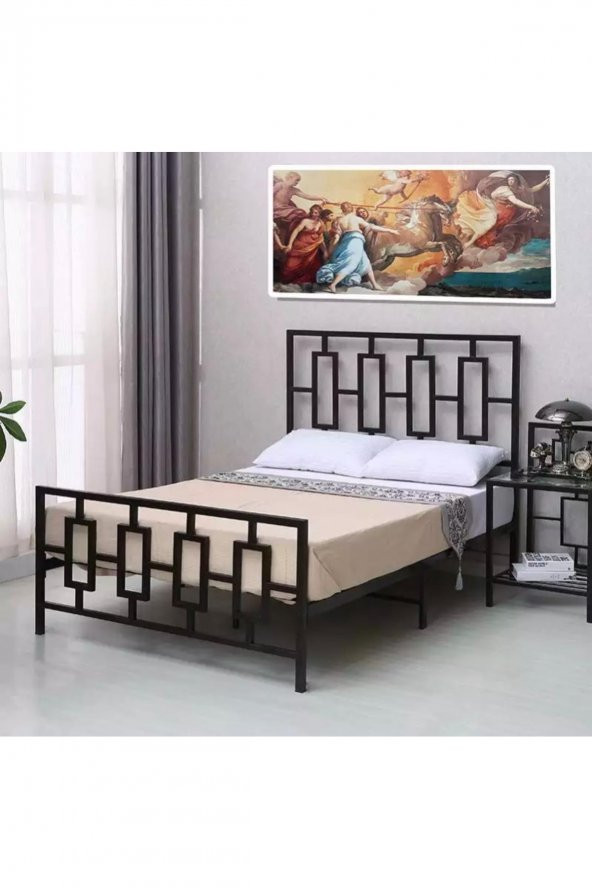 ÖZGÖK TARIM Chestnut Çift Kişilik Metal Karyola 120x200