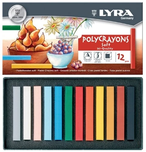 Lyra Polycrayons Soft - Toz Pastel 12 Renk