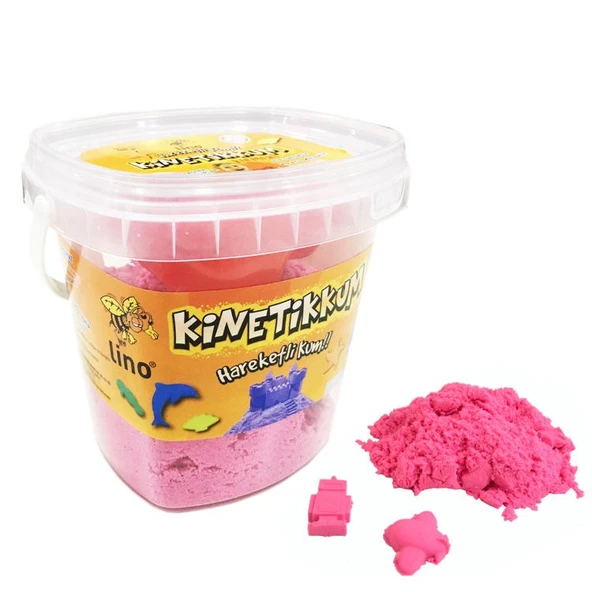 Lino Kinetik Kum 500 gr. Kova + 3 Kalıp PEMBE