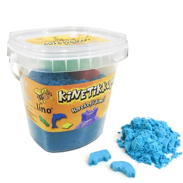 Lino Kinetik Kum 500 gr. Kova + 3 Kalıp MAVİ