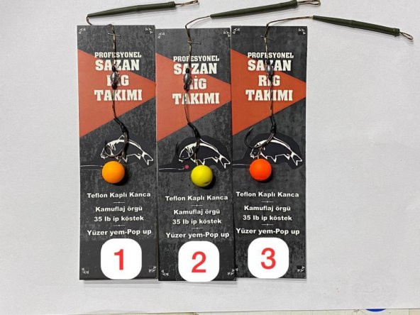 Hazır Yüzen Sazan Rig Takımı Yuvarlak Yüzen Silikon