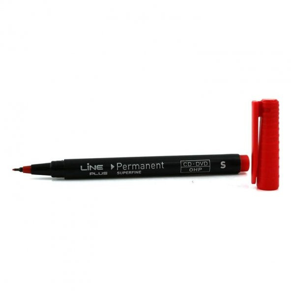 Lineplus Permanent OHP Marker Kırmızı S Uç Asetat Kalemi