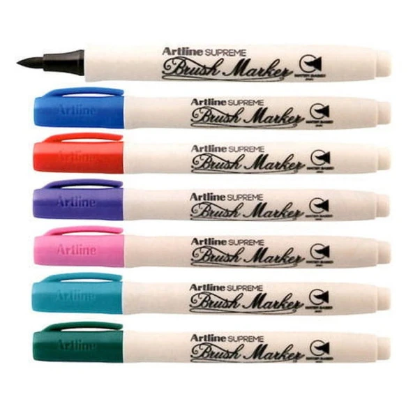 Artline Supreme Brush Marker Fırça Uçlu Kalem 7 Renk Set