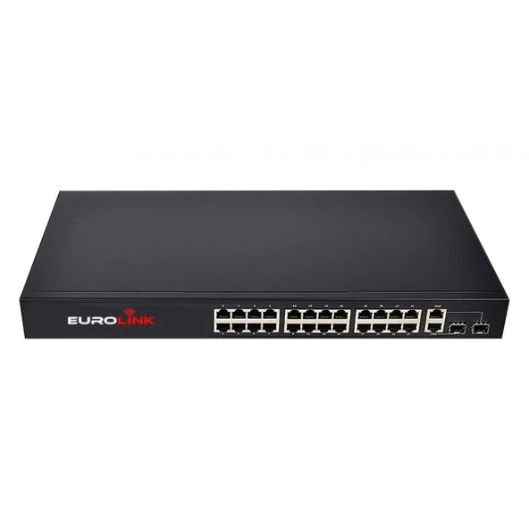 Eurolink 24port 10/1000 +2 uplink 1000Mbps Poe Switch+2sfp