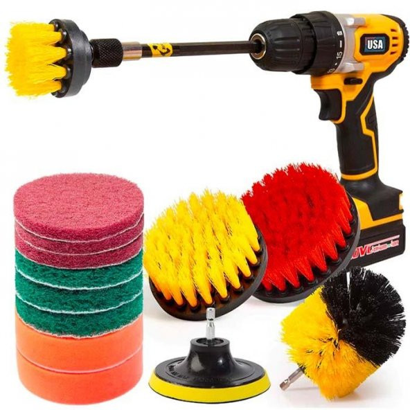 Zhltools 31 Parça Çok Amaçlı Ev Banyo ve Araç Matkap ucu Temizlik Seti - 3