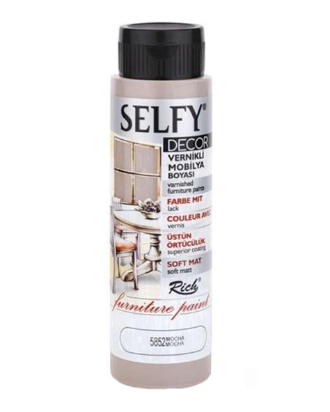 Rich Selfy Decor Vernikli Boya Mocha 500cc