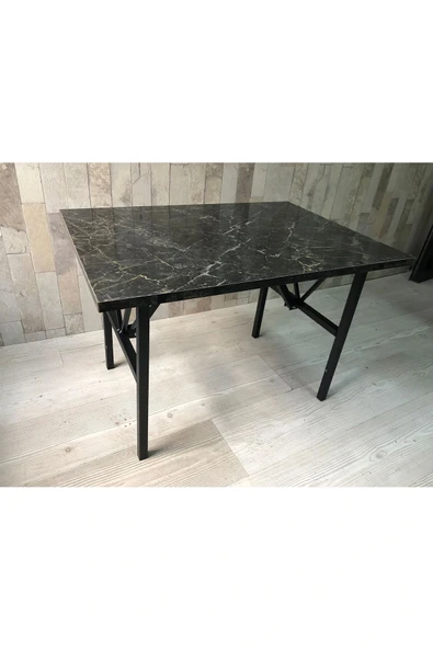 adımshops siyah mermer desenli 70x50cm orta sehpa, yan sehpa, sehpa ürün görseli