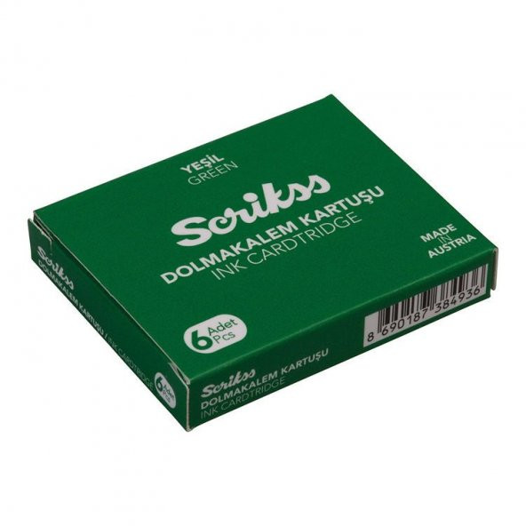 Scrikss Dolmakalem Kartuşu 6lı Kutu Yeşil