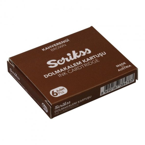 Scrikss Dolmakalem Kartuşu 6lı Kutu Kahverengi